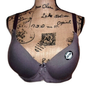Sofra Full Cup Charcoal Gray Cotton 42D Bra